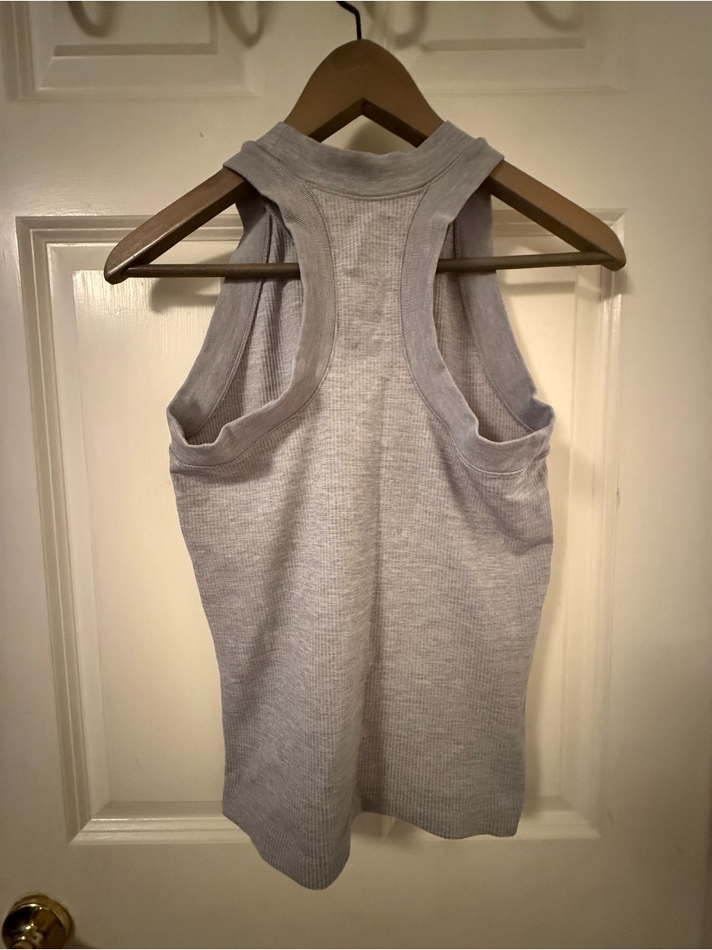 Athleta Light Gray Ribbed Tank Top - Picture 3 of 3